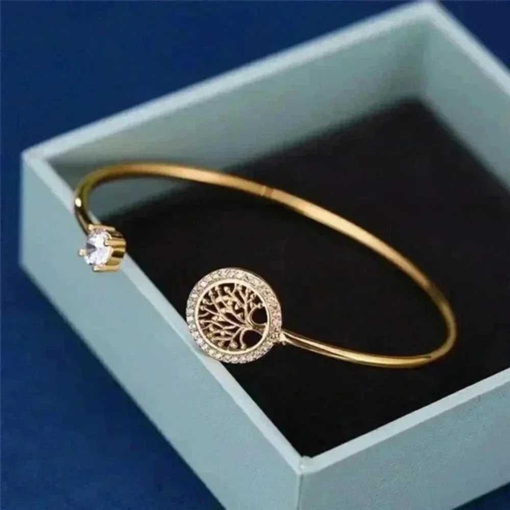 Elegant Gold Tree of Life Bracelet